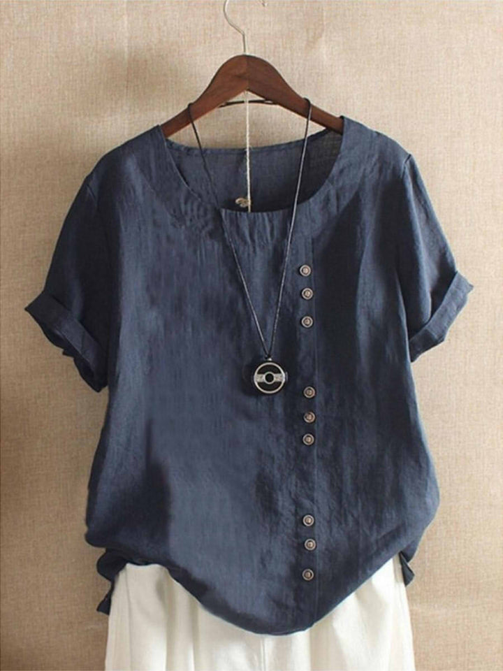 DELACROIX | Airy Blouse with Button Placket Bianca