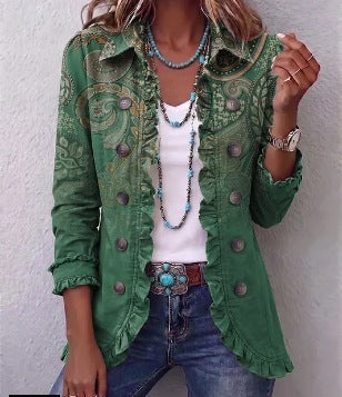 Cosima | Bohemian Paisley Ruffled Jacket