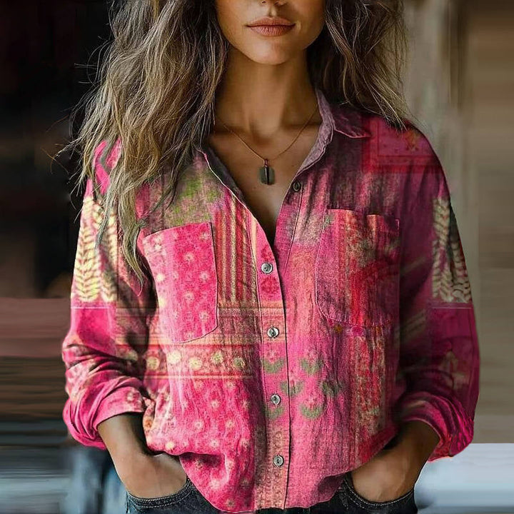 DELACROIX | Retro Floral Print Blouse Nanna