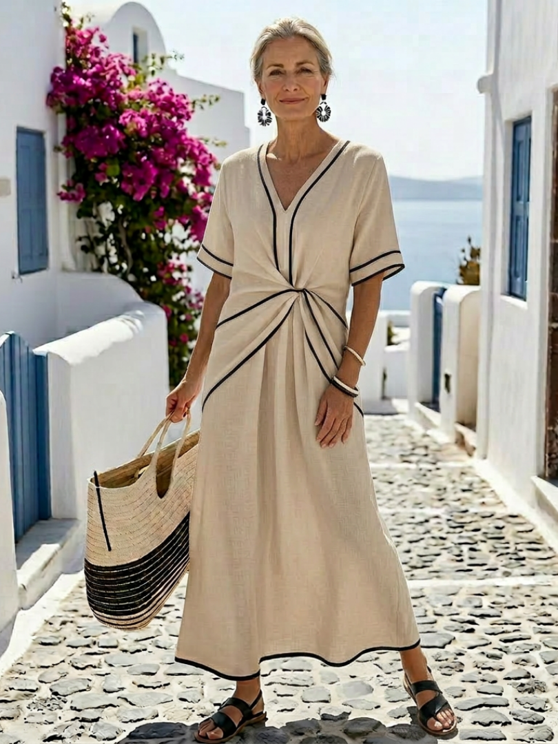 DELACROIX | Midi Dress with Short Sleeves Linnea
