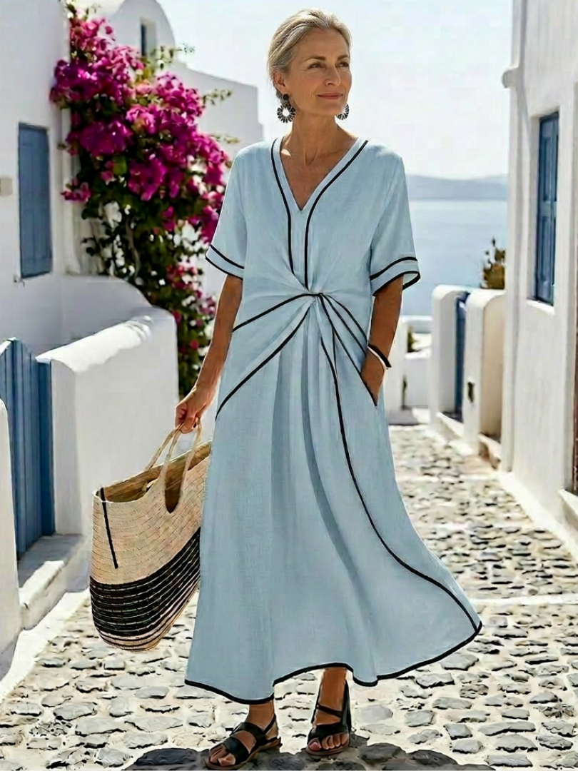 DELACROIX | Midi Dress with Short Sleeves Linnea