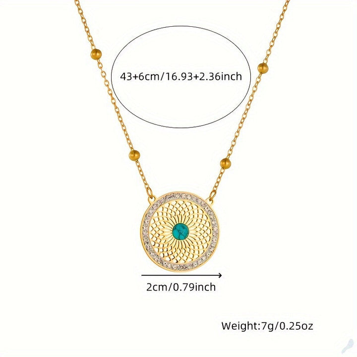 Elegant Turquoise Medallion Jewellery Set