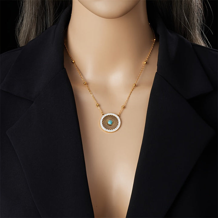 Elegant Turquoise Medallion Jewellery Set