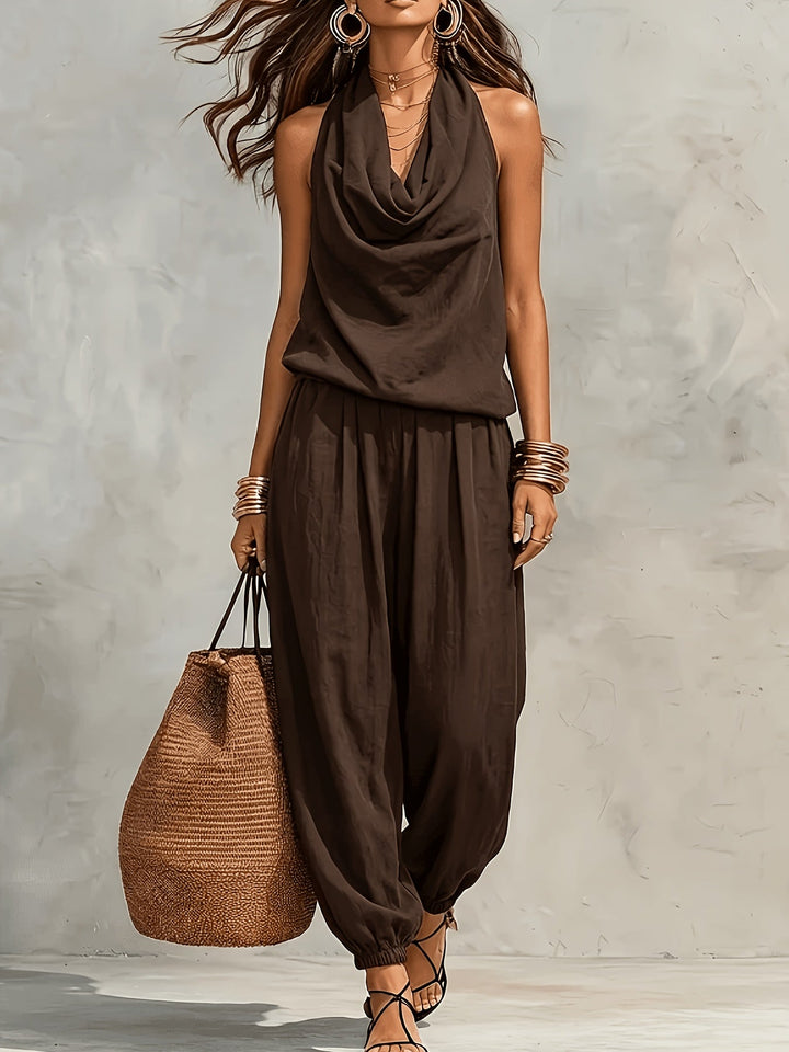 Harper | Cowl-Neck Halter Two-Piece Set