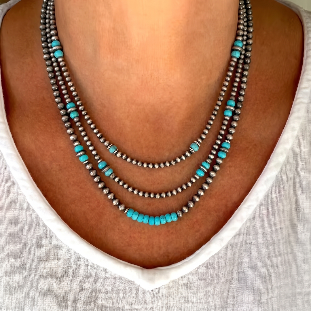 Elegant Turquoise Necklace & Earrings Set