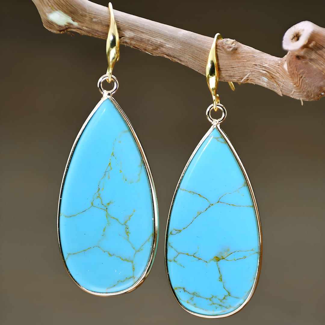 Floating Turquoise Drop Earrings