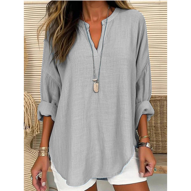DELACROIX | Chic V-Neck Blouse Alicia