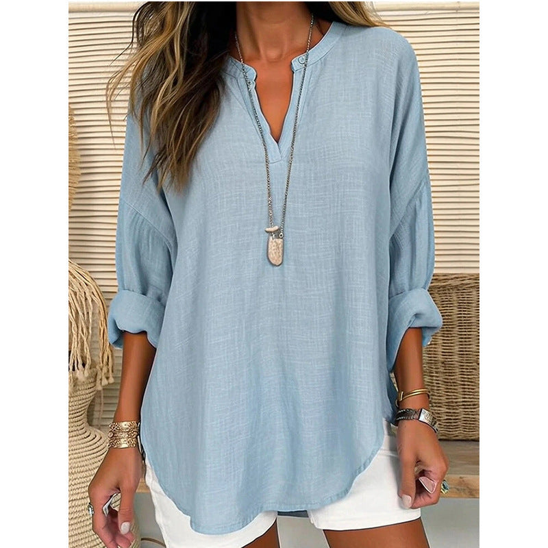 DELACROIX | Chic V-Neck Blouse Alicia