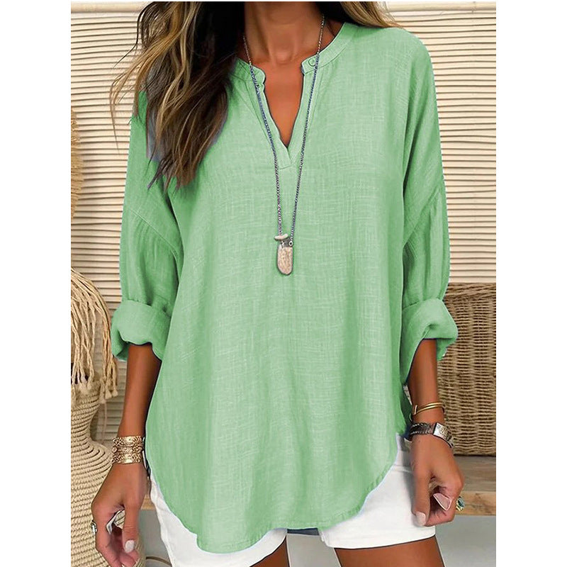 DELACROIX | Chic V-Neck Blouse Alicia