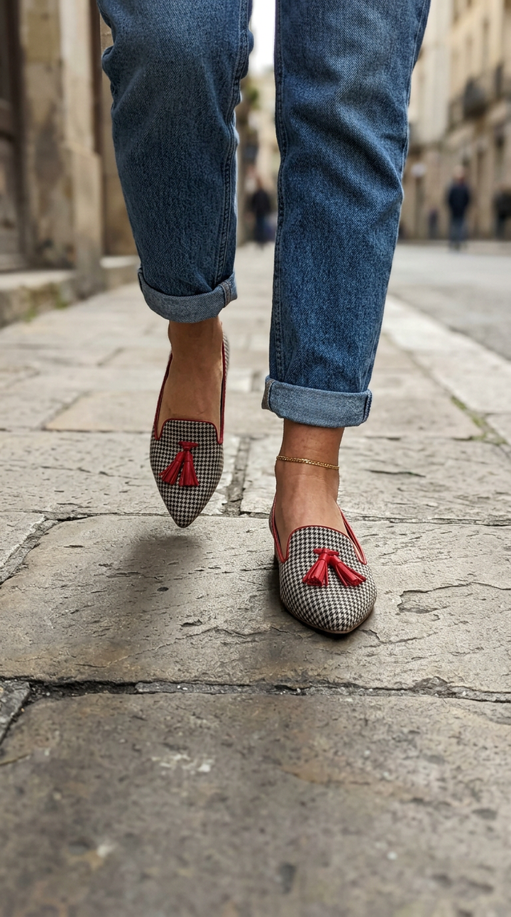 Livia | Pointed Toe Slip-On Ballerinas