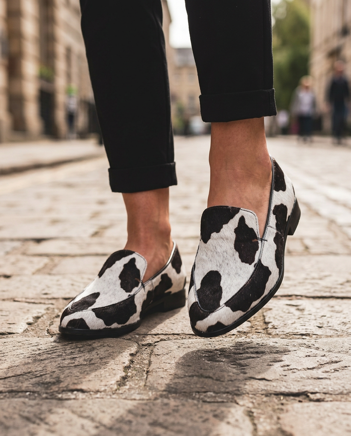 Bruna Moccasin — Cow Print