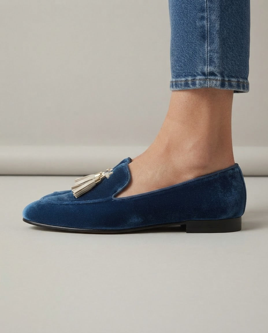 Vittoria Loafer — Blue Velvet