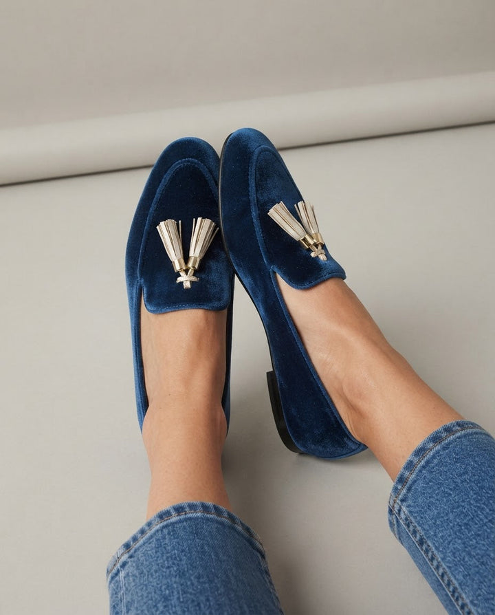 Vittoria Loafer — Blue Velvet