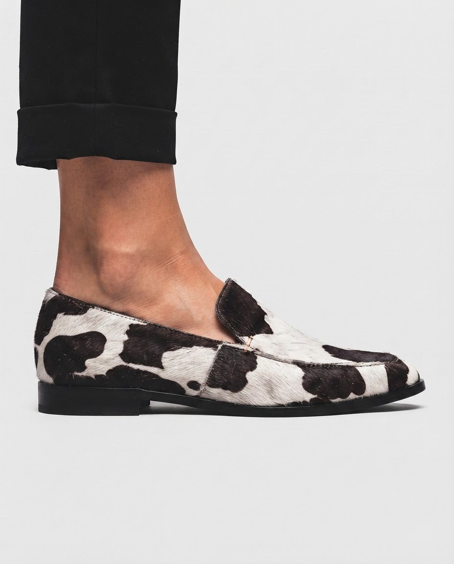 Bruna Moccasin — Cow Print