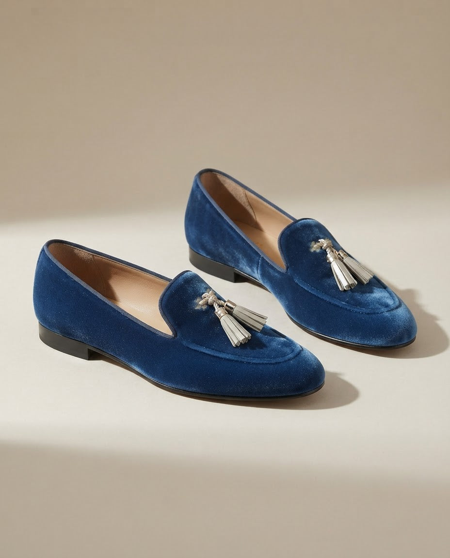 Vittoria Loafer — Blue Velvet