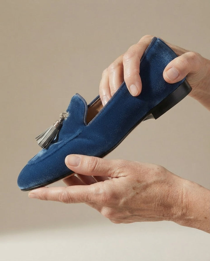 Vittoria Loafer — Blue Velvet