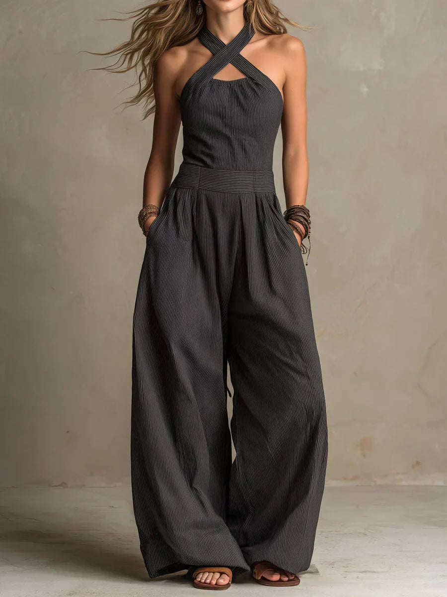 Sienna | Cross-Halter Jumpsuit
