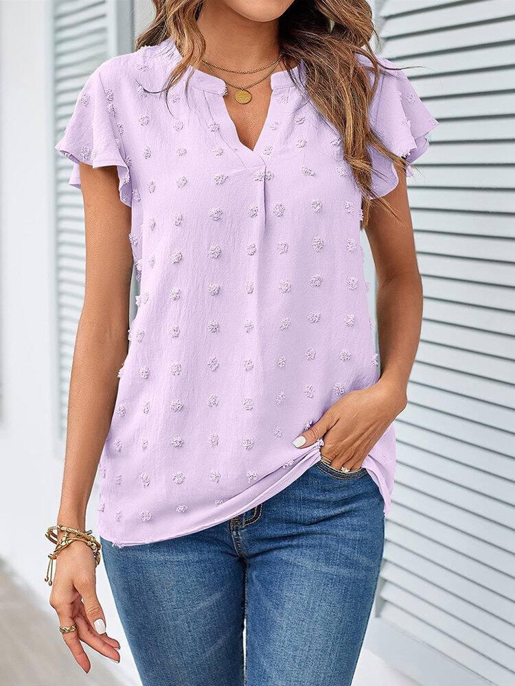 DELACROIX | Chic Patchwork Blouse with Ruffles Kari