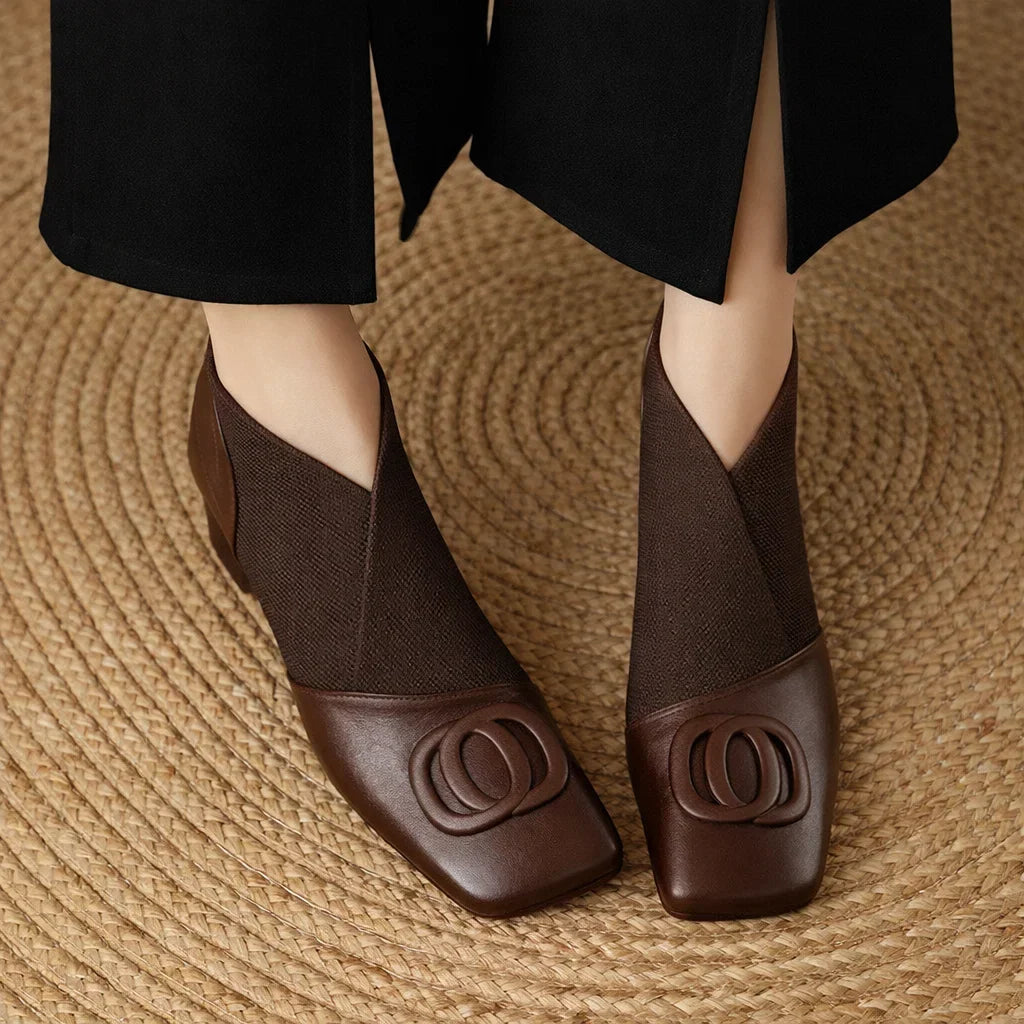 Opium Leather Boots Black