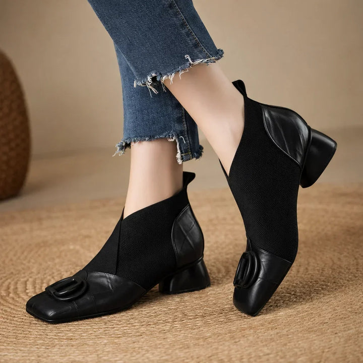 Opium Leather Boots Black