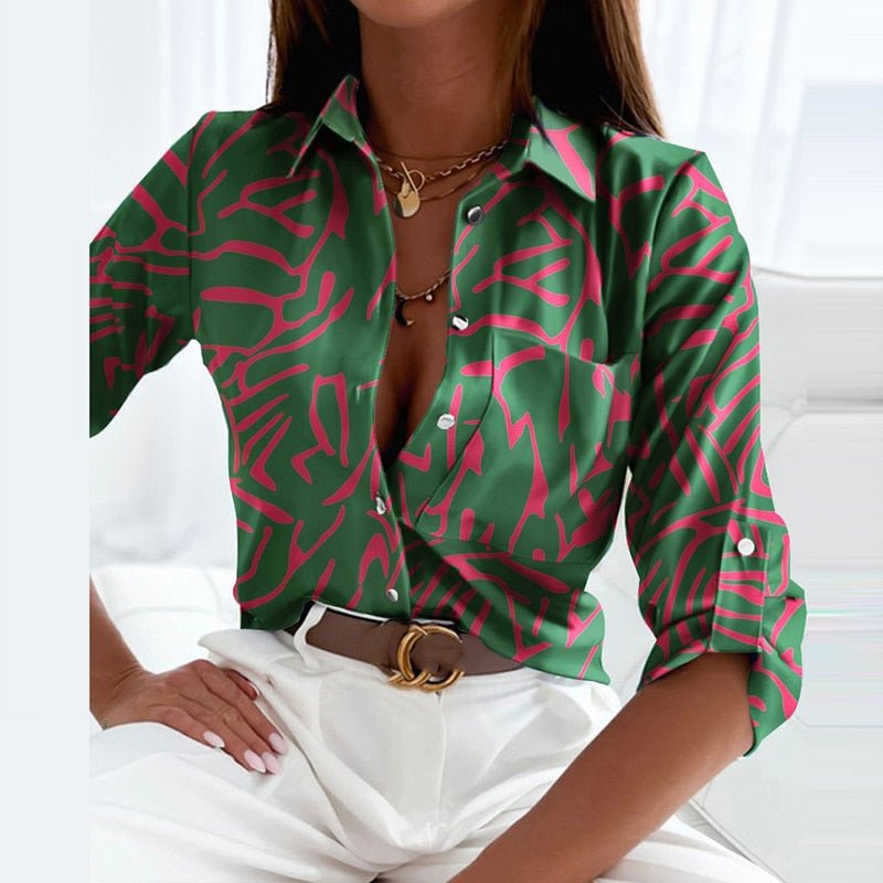 DELACROIX | Elegant Blouse with Emmy Collar