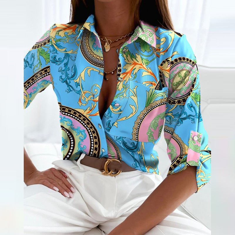 DELACROIX | Elegant Blouse with Emmy Collar