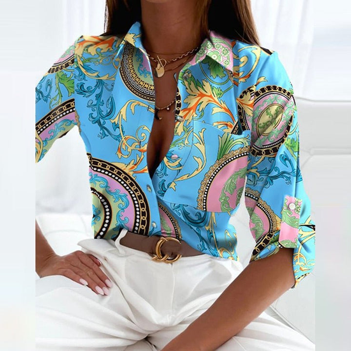 DELACROIX | Elegant Blouse with Emmy Collar